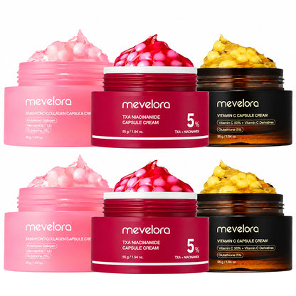 Mix & Match Boba Cream Set | Tiktok Viral Capsule Creams for Uneven Skin Tone, Glow Hydration, Korean Skincare