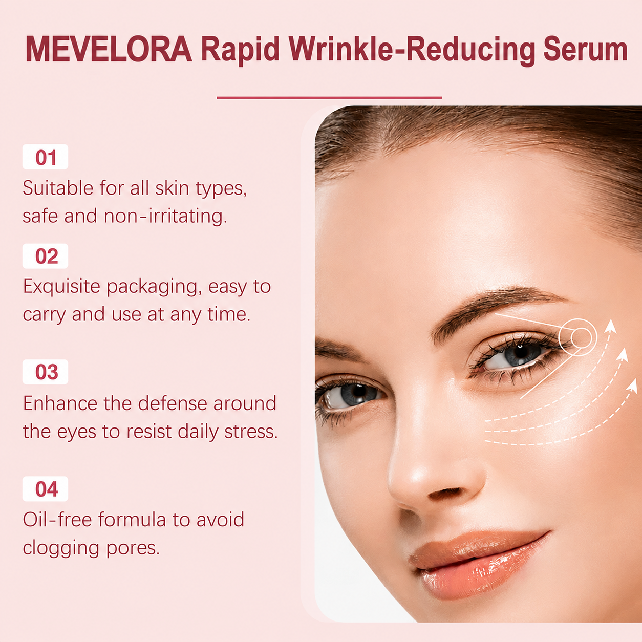 Results in 60 Seconds - Mevelora Rapid Wrinkle-Reducing Serum for Wrinkles, Bags & Dark Circles