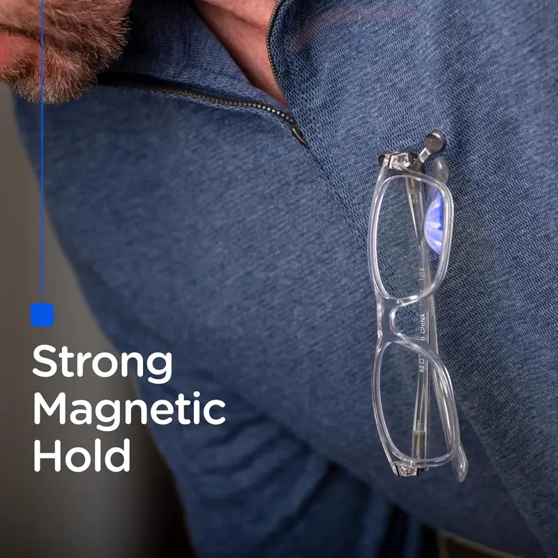 Magnetic Glasses Holder - Premium Strength Magnetic Hold - Fits All Frames - Lifetime Warranty 🕶️