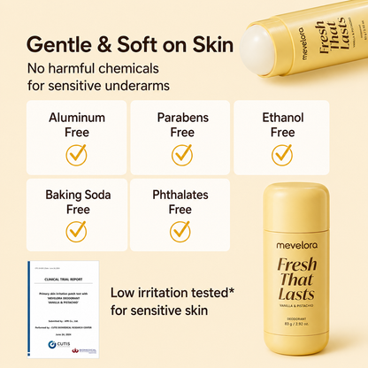Deodorant Vanilla & Pistachio Fresh That Lasts | Brightening & Smoothing for Dark Underarms with Kojic Acid & Turmeric