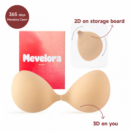 Sticky Bra – VIRAL No.1 Push-up Sticky Bra, Waterproof & Sweat-proof Invisible Bra, Reusable Silicone Adhesive Bra for Women