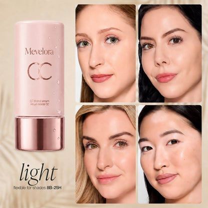 summer skin essentials - CC color-correcting tinted serum + creaseless SPF 30 mineral setting powder