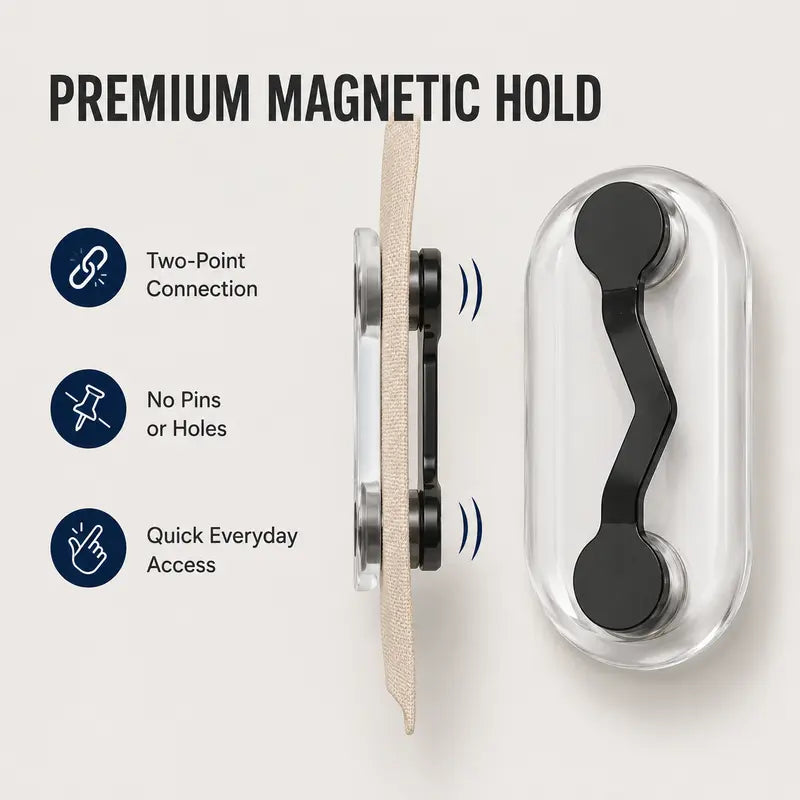 Magnetic Glasses Holder - Premium Strength Magnetic Hold - Fits All Frames - Lifetime Warranty 🕶️