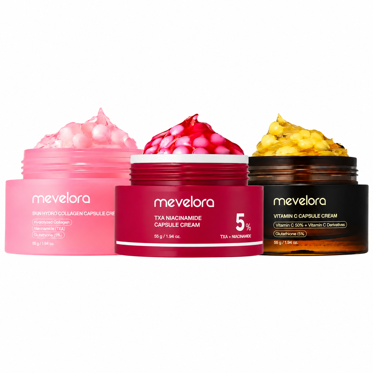 Mix & Match Boba Cream Set | Tiktok Viral Capsule Creams for Uneven Skin Tone, Glow Hydration, Korean Skincare