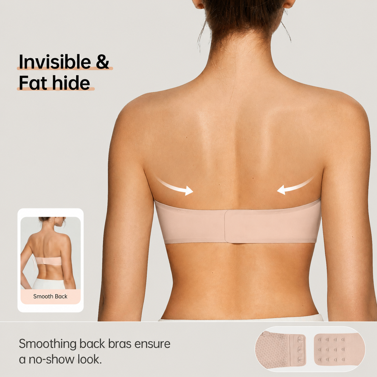 💞Womens Strapless Bras Push Up Bandeau Bra Non Slip Wireless Supportive Padded Bras Seamless Comfortable Tube Jelly Bra